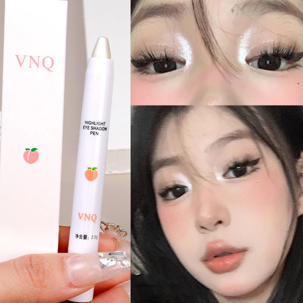 Matte White Eyeshadow Pencil White Sliver Diamond Brighten Lying Silkworm Eye Shadow Stick Waterproof Lasting Facial Makeup Tool