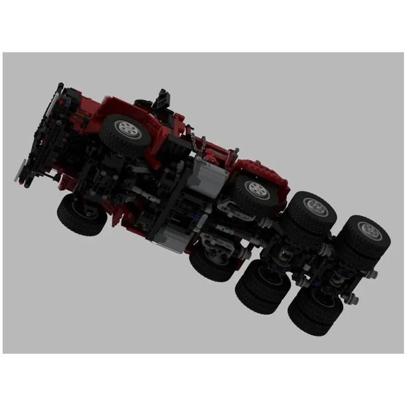 MOC-41221M911Red Edition 중장비 운송 트럭 접합 조립 빌딩 블록 모델1815부품 어린이 빌딩 블록 장난감