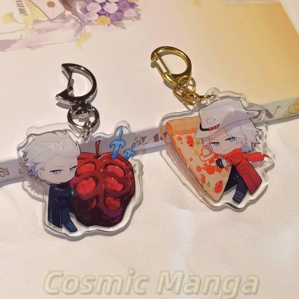 DEVIL MAY CRY Vergil Dante Acryl Schlüsselanhänger Acryl Anhänger Anime Geschenk Cosplay Rucksack Dekoration Zubehör Halloween