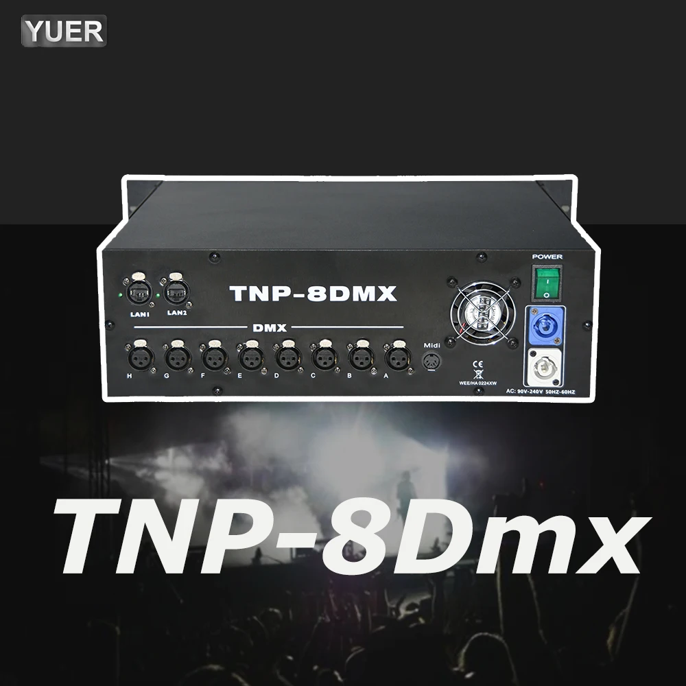 Console di illuminazione professionale per palcoscenici TNP-8Dmx Controller All Stage Light per Disco DJ Ma Equiment Amplifier processore di rete