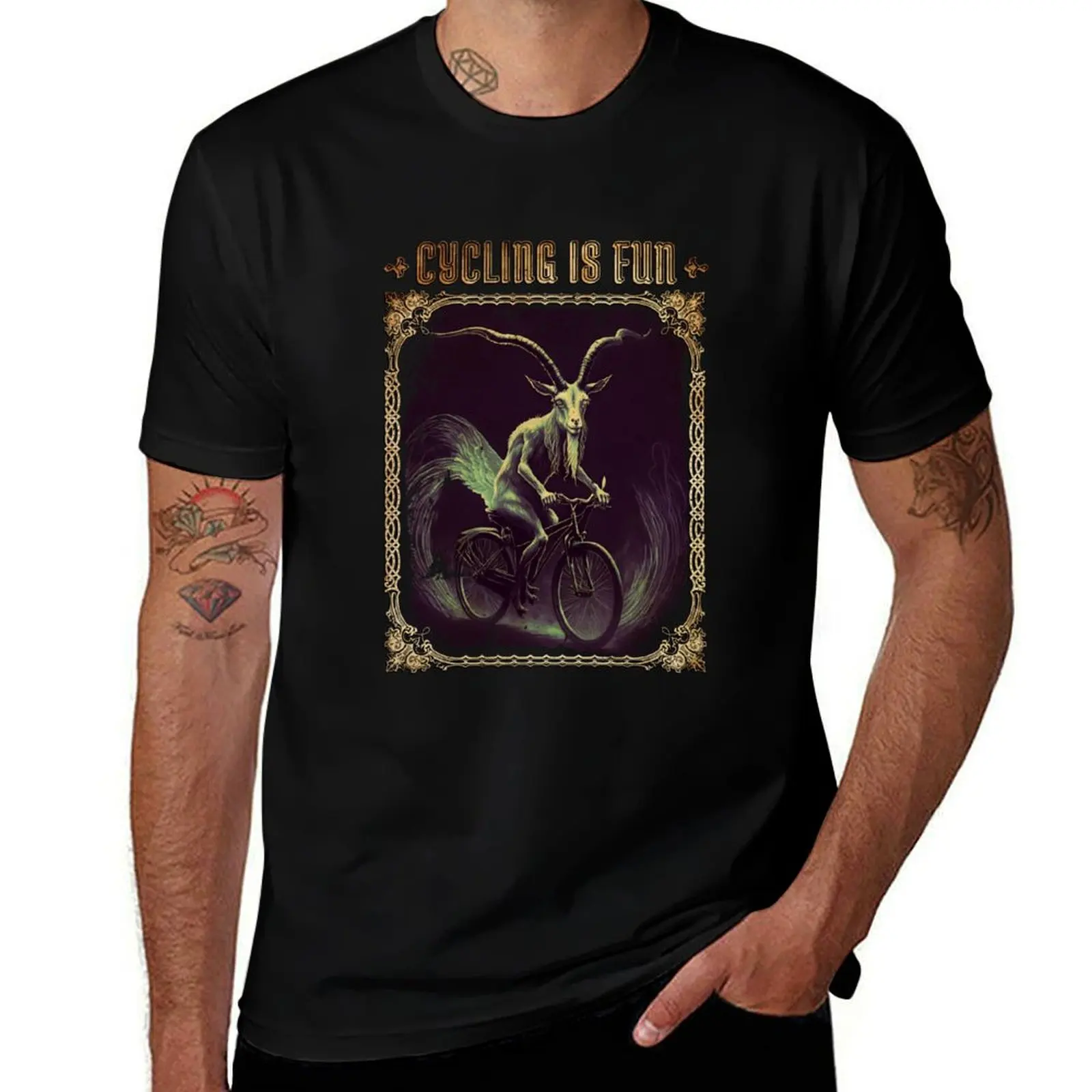 

Cycling is Fun Goth T-Shirt cotton t shirts man 100% cotton t shirts high quality