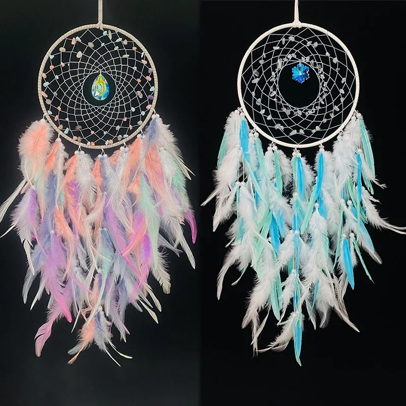 Feather Pendant Dream Catchers Room Living Room Wall Hangings Colorful True Feathers DreamCatcher Home Decoration Birthday Gifts