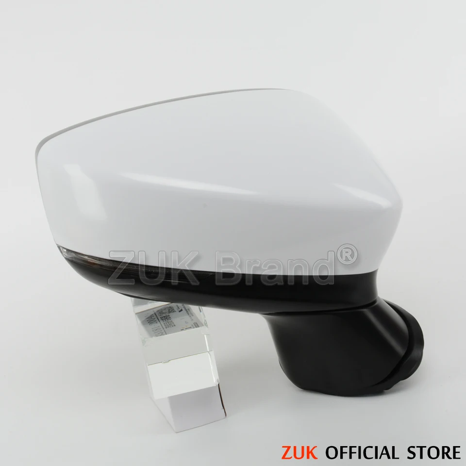

ZUK Car Rearview Door Mirror Assy For MAZDA 3 AXELA BN BM 2017 2018 9-PINS With LED Heated Blind Spot Detection Not Painted