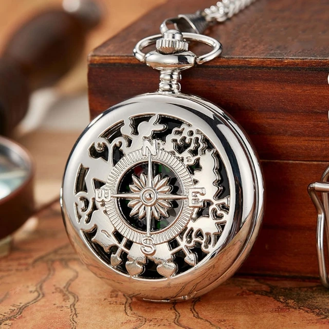 Multifunctional Pocket Retro Watch Flip With Survival Compass 1 Multifunctional Pocket Retro Watch Flip With Survival Compass 1