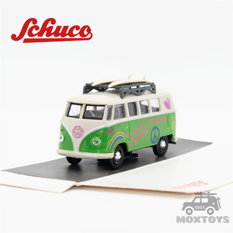 

Schuco 1:64 T1 bus SURFER Light green Diecast Model Car