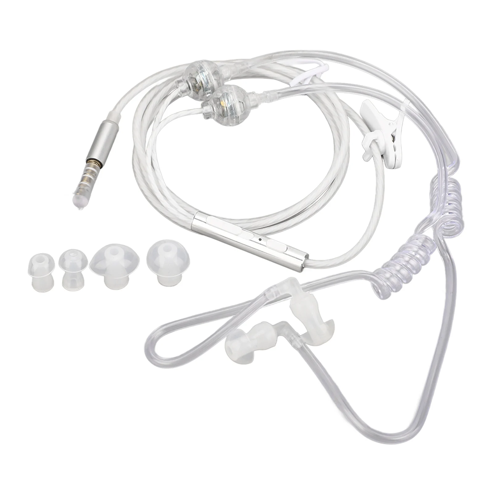 Air Tube-oordopjes Stereofonische ruisonderdrukking 3,5 mm Air Tube-headset Straling Draagbaar Ergonomisch voor tablet