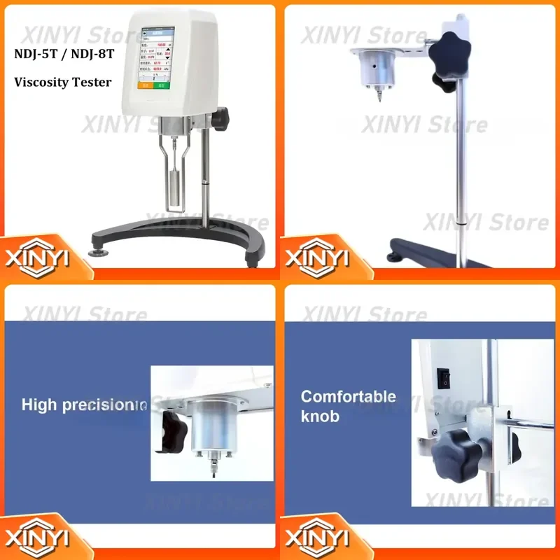 NDJ-5T NDJ-8T Rotational Viscometer Digital LCD Adjustable Speed Rotary Viscosity Tester Testing Equipment for Oil Paint