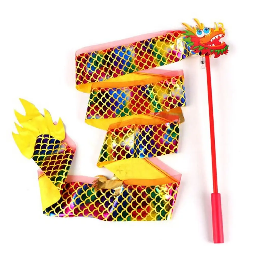 High Quality 1/2meters Dance Stripe Ribbon Colorful Multistyles Rhythmic Art Gymnastics Ballet Stick Training