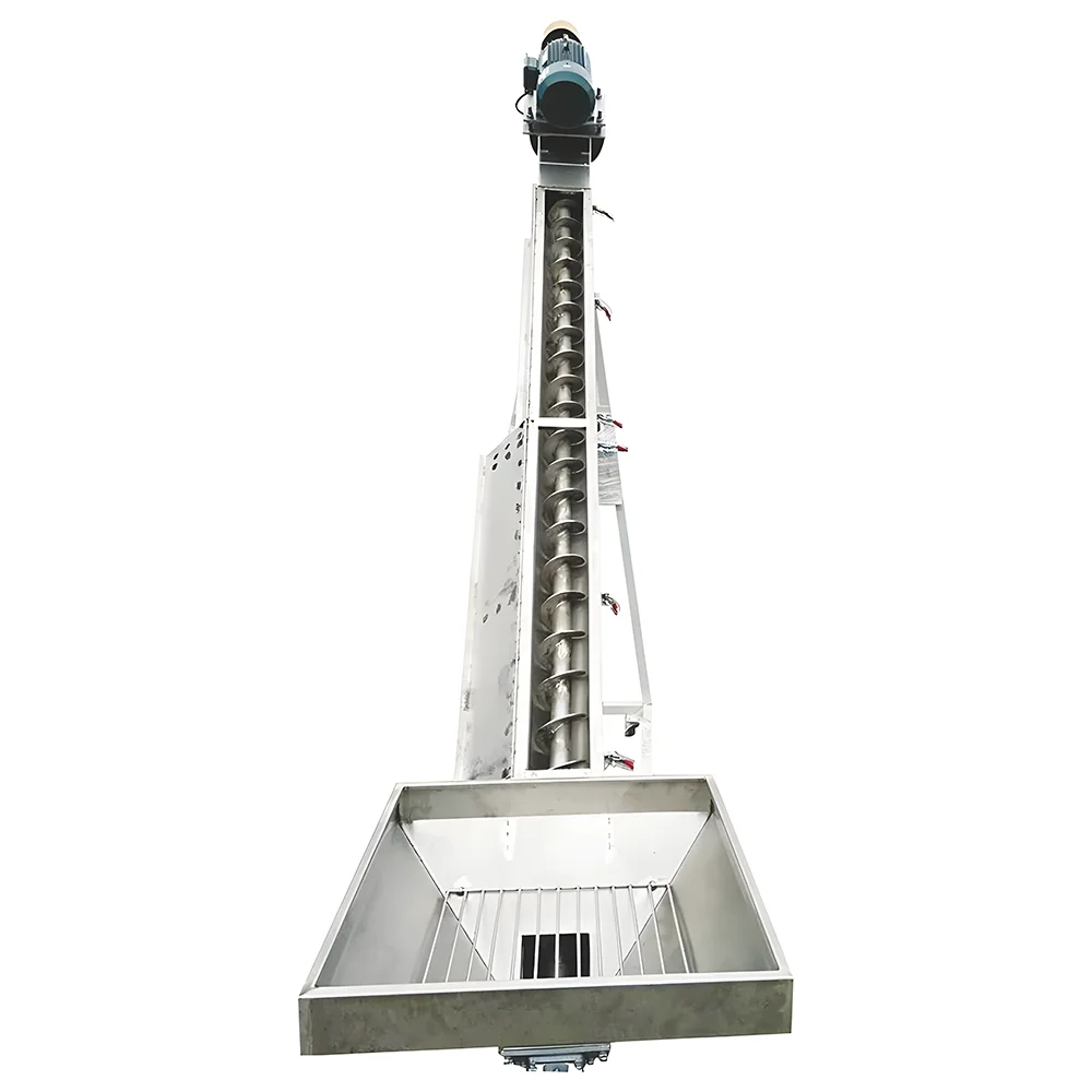 Máquina de alimentação automática personalizada do parafuso do alimentador do transportador do parafuso da funil de aço carbono do novo estilo para a planta da fabricação da pelota, alimentos