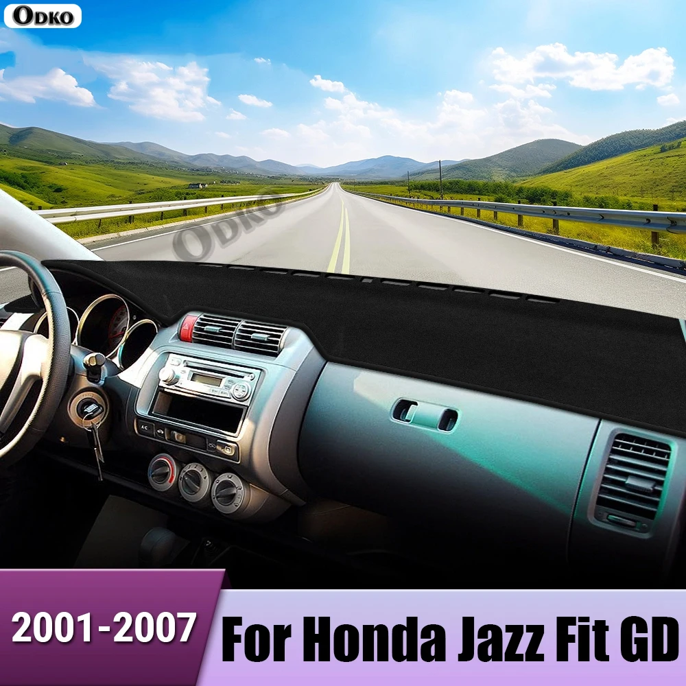 Car Dashboard Avoid light Pad Instrument Platform Cover Mats Anti-UV Carpets For Honda Fit Jazz GD 2001-2003 2004 2005 2006 2007