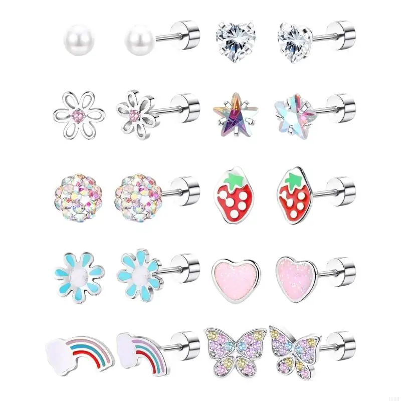 Various Alloy Earrings Smooth Surfaces Unique Accessory for Casual Formal E0BF