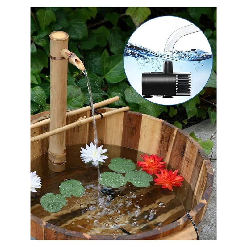 B-T Solar Water Fountain Pump, Solar Bird Bath Fountain Pump Outdoor with Tubing, Solar Powered Fountain Pump