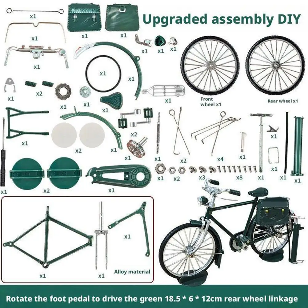 Bicycle Simulation Model Classic Retro Alloy Bicycle Model Toys Gifts Toys for Boys Mini Bicycle Small Ornaments Home Decoration