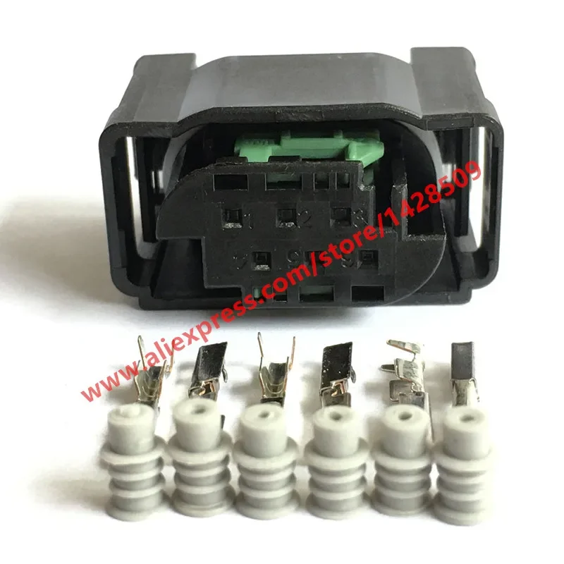 1 Pcs 6 Way Tyco Accelerator Pedal Connector For BENZ BMW Throttle Valve Sensor Socket 1-967616-1 7M0 973 119