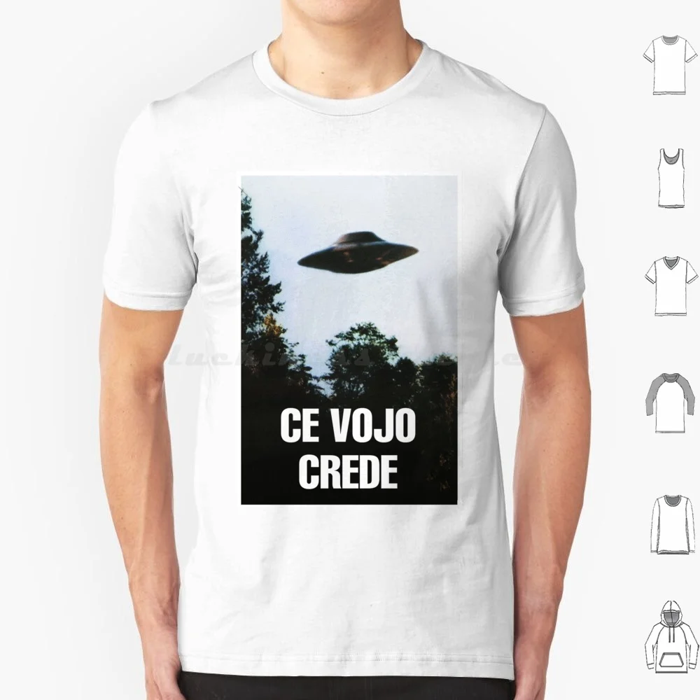 Zerocalcare-Ce Vojo Crede Camiseta Tamanho Grande 100% Algodão Zerocalcare Xfiles X Files Ufo Questo Mundo Não Mi Renderà Cattivo Roma