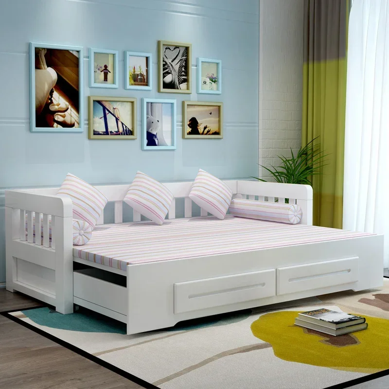 

Sofa bed foldable living room double 1.5 small apartment multi-functional sitting and lying dual-use