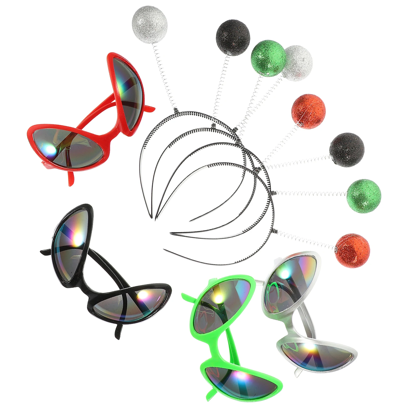 

1 set Funny Headband Glasses Set Party Sunglasses Costume Accessories Unisex Eyewear Props Fashion Headbands Decorative