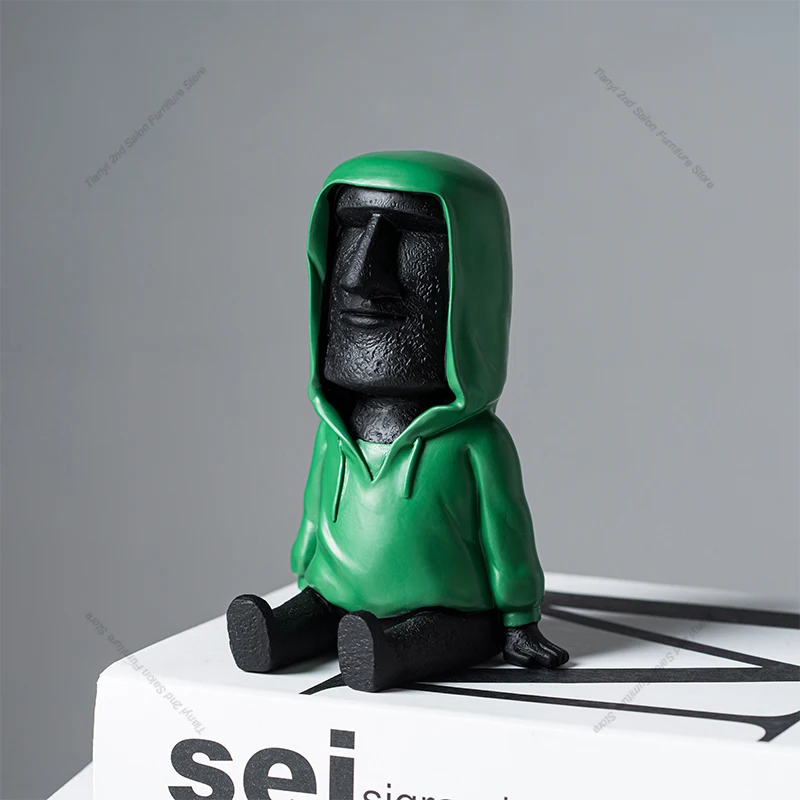 

​​Nordic Moai Statue Resin Figurines Mysterious Culture Decor Crafts Creative Handmade Craft Mini Living Room Home Decor FYFM​​
