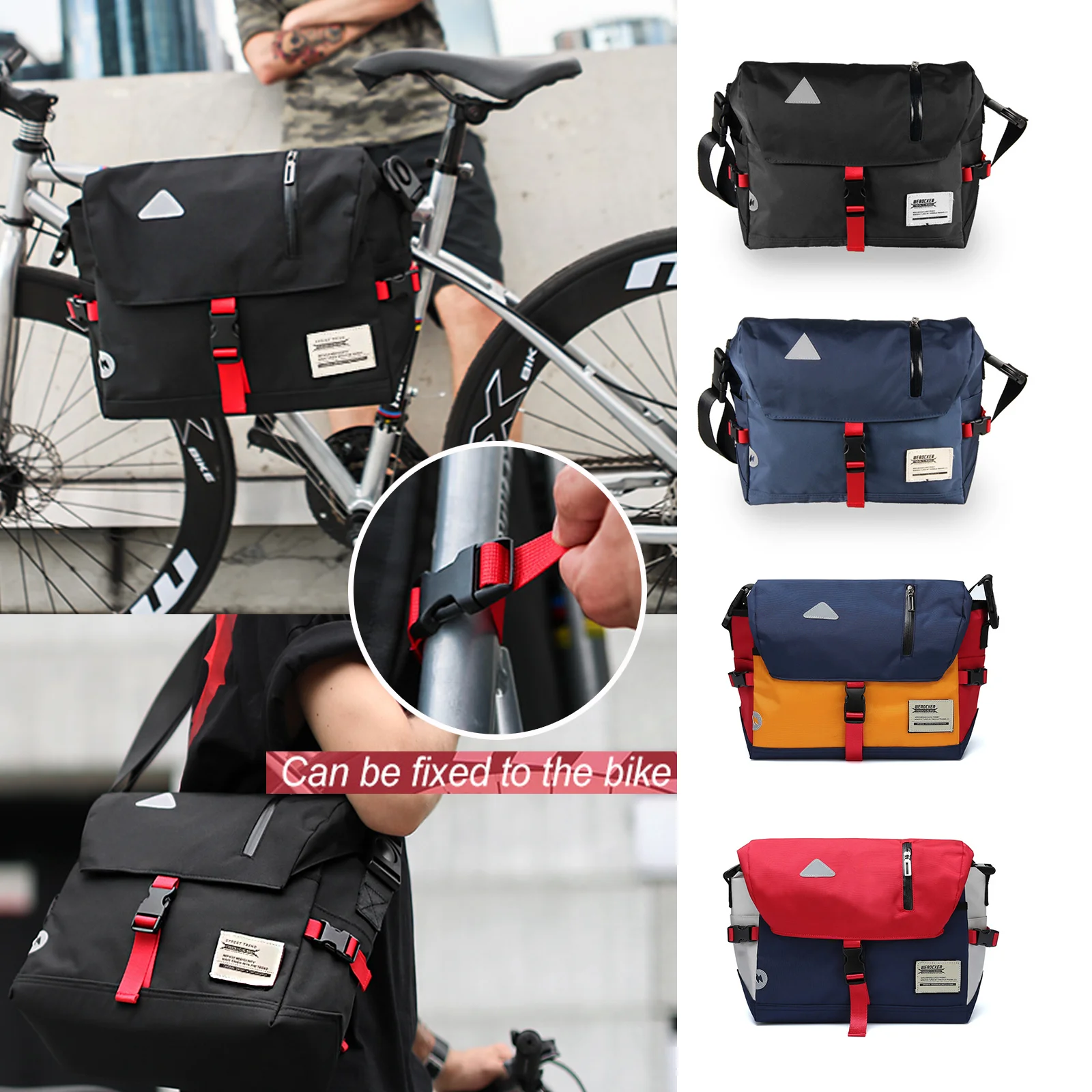 Men's bag Fashion Tide Boys' Bags Large Capacity Messenger Bag Casual Handbag Crossbody Cycling Purse Teenager Shoulder Tote Bag