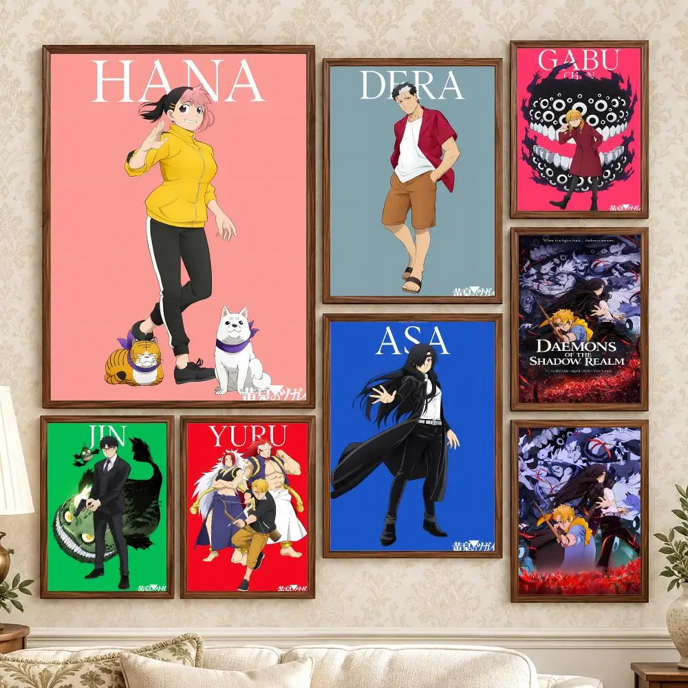 Dark Enigmatic Anime Daemons Of The Shadow Realm Poster Wall Art For Bedroom Living Room Home Decor Holiday Birthday Gift