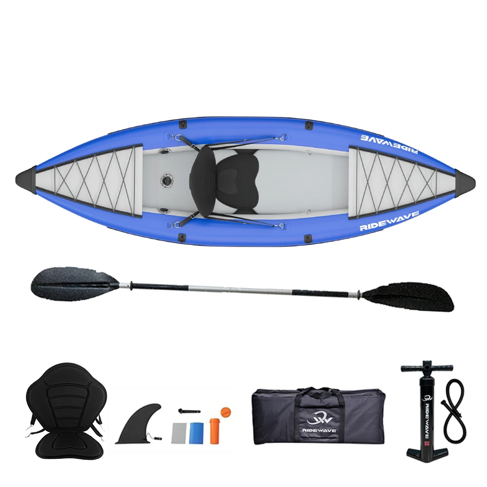 Single Person Folding Inflatable Fishing Kayak Canoe-for Kayaking