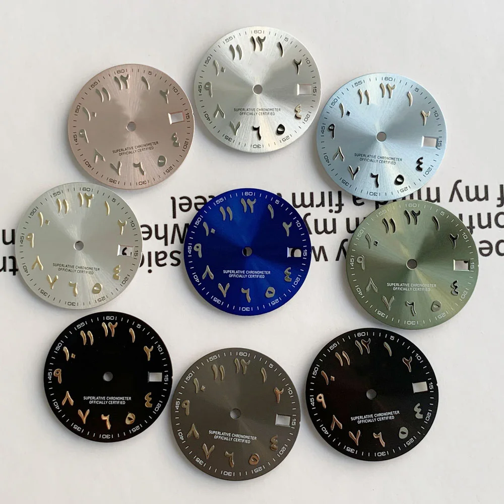 

28.5mm non luminous dial NH35 Arabic logo number s logo watch dial NH35 movement improved watch accessories