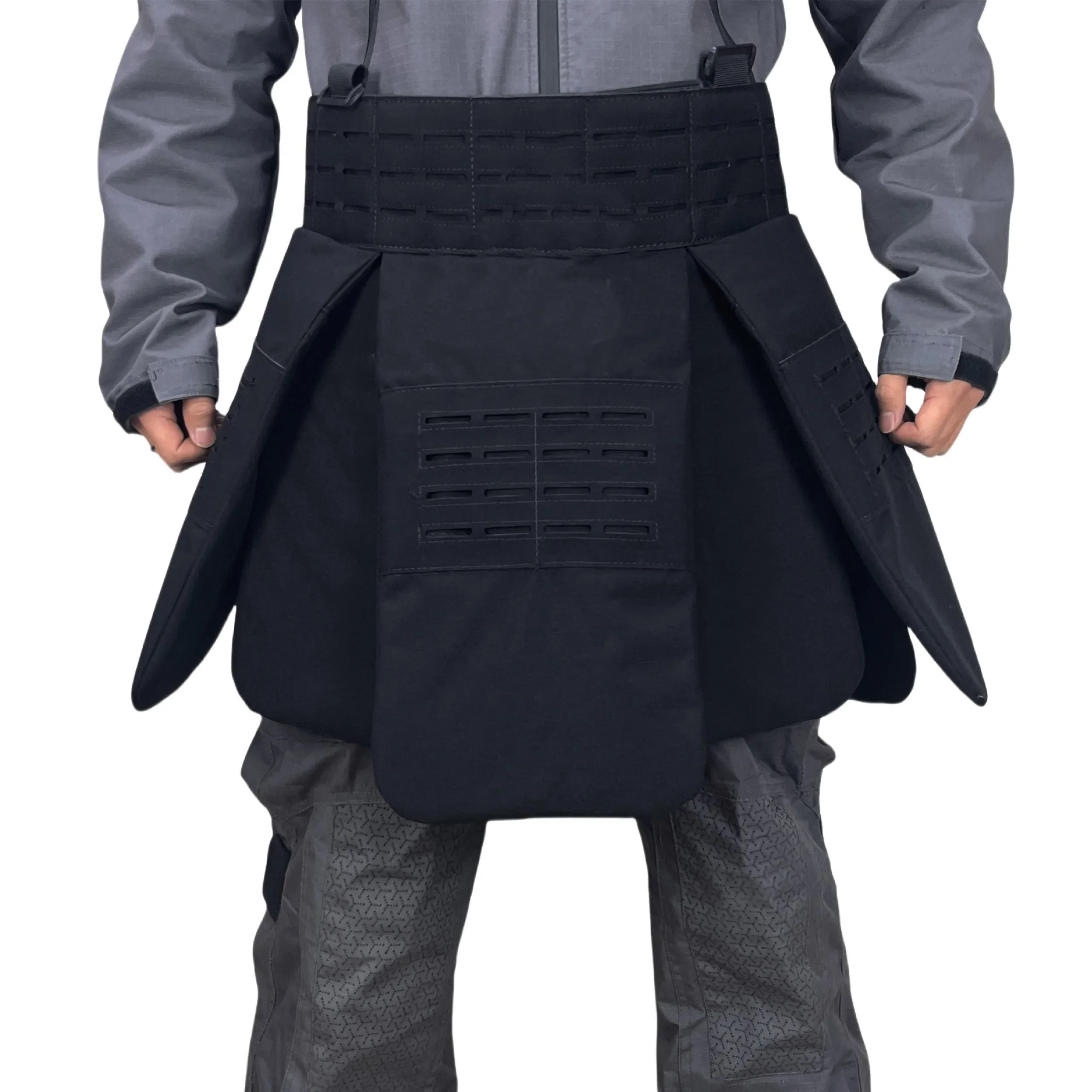 NIJ IIIA.44mag التكتيكية الباليستية تنورة الفخذ والساق درع لوحة مولي متوافق قابل للتعديل الناقل للصيد القتال وفي الهواء الطلق