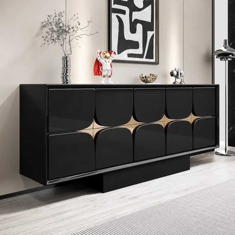 Modern Simple Dining Side Cabinet Light Luxury Living Room Wall Locker Household Entrance Storage Decorative Cabinet