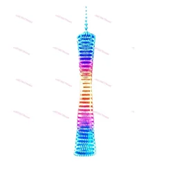 32-Layer Bluetooth Canton Tower Kit Electronic DIY Production Colorful LED Small Waist Light Cube Music Spectrum Parts