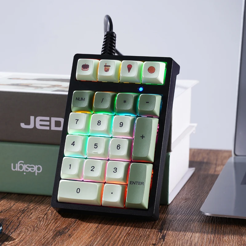 K21 Model Mechanical Numeric Keypad Wired 21 Keys Blue Switch