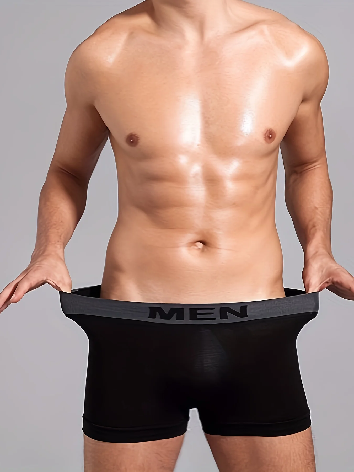 5 Pcs Men's Ultra-Thin Seamless High-Elastic Quick-Drying Breathable Comfortable Straight-Leg Pants