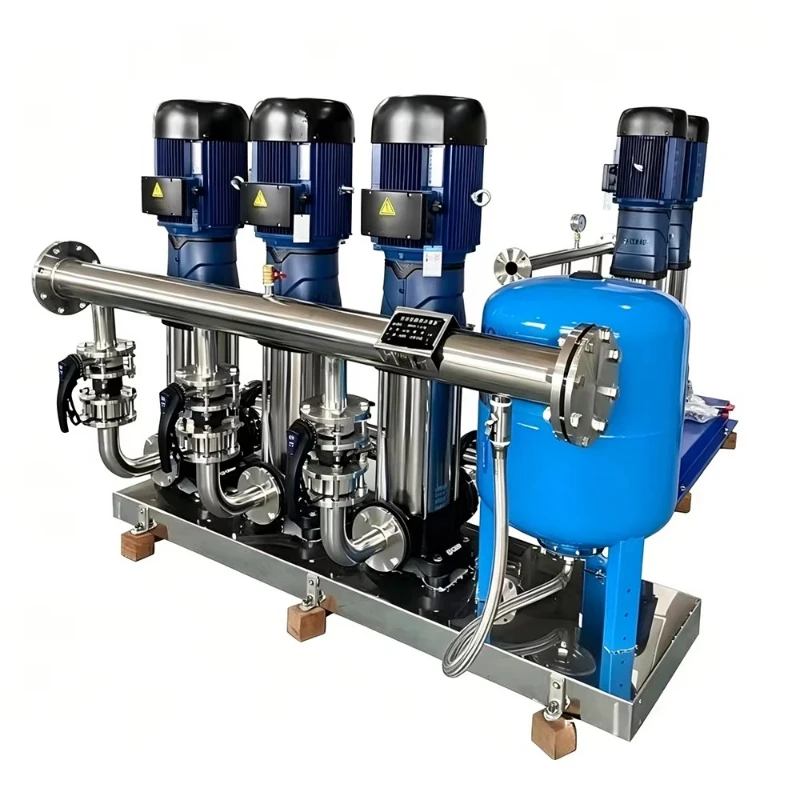 Commercial constant pressure water supply system with multiple pumps operating in parallel