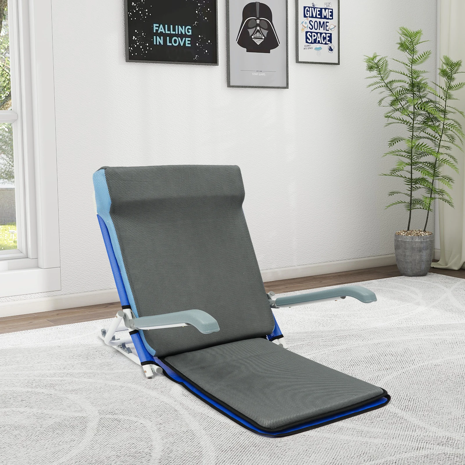 Adjustable Portable Folding Lifting Bed Backrest Lazy Sofa Comfortable for Reading Seat Elderly Living Room Floor Sitting