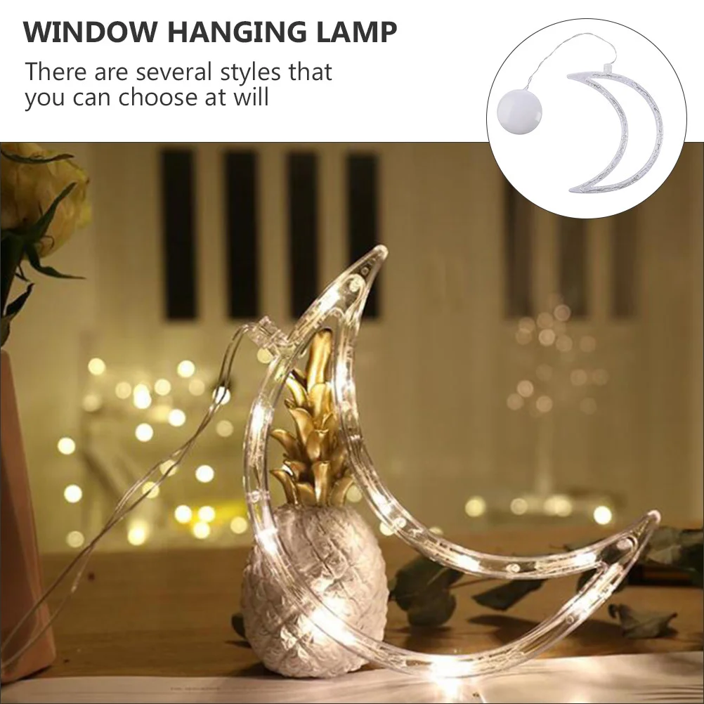 

2Pcs Christmas Suction Cup Lamp Hanging Decorative Warm Light Operated Xmas Lights Festival Home Party Decor