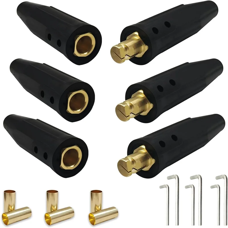 

ABKY-For Welding Cable,Lead Connectors, 3PK Positive Cam Twist-Lock Insulated Connector Pair