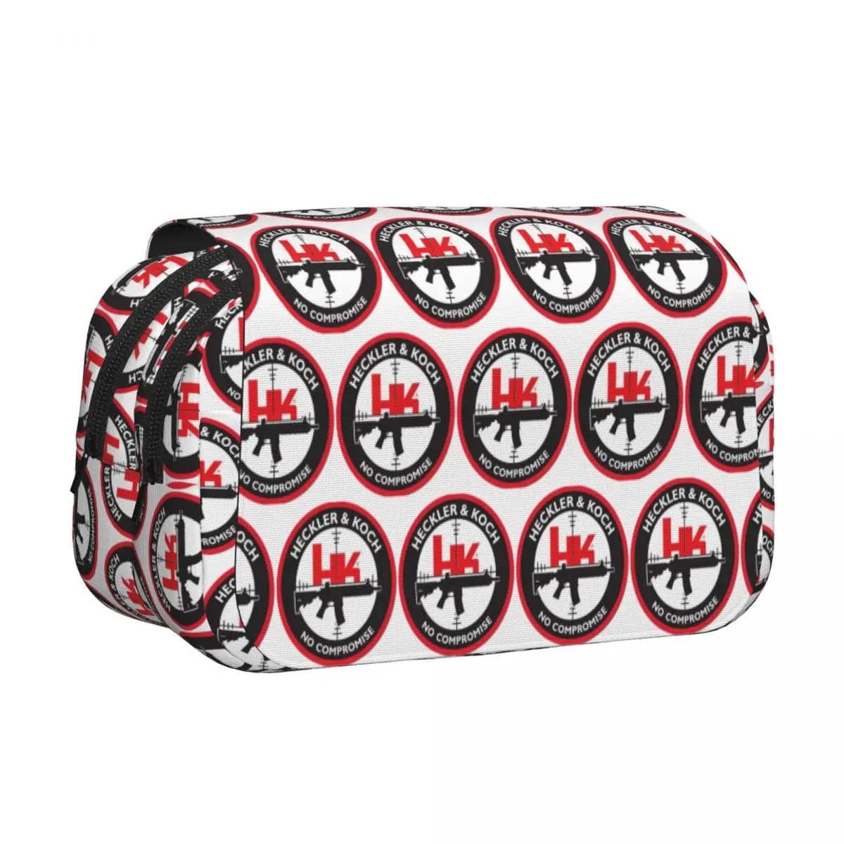 Heckler Koch Hk Logo Pencil Cases Pen Holder Hard Shell Leather Big Capacity Pen Box Pencil Bag for Boy Girl Gifts
