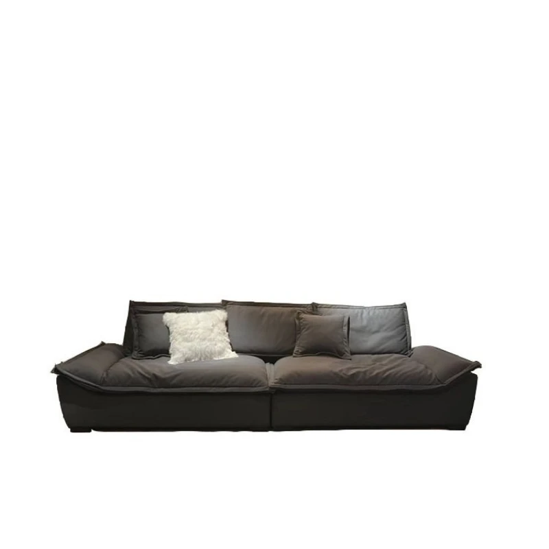 Italian minimalist technology fabric sofa super wide sitting depth modern minimalist latex down