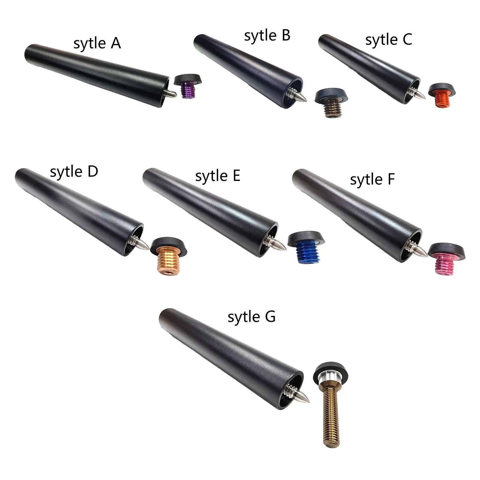 Pool Cue Extender Billiard Snooker Cue Extension Ultralight 7.87\