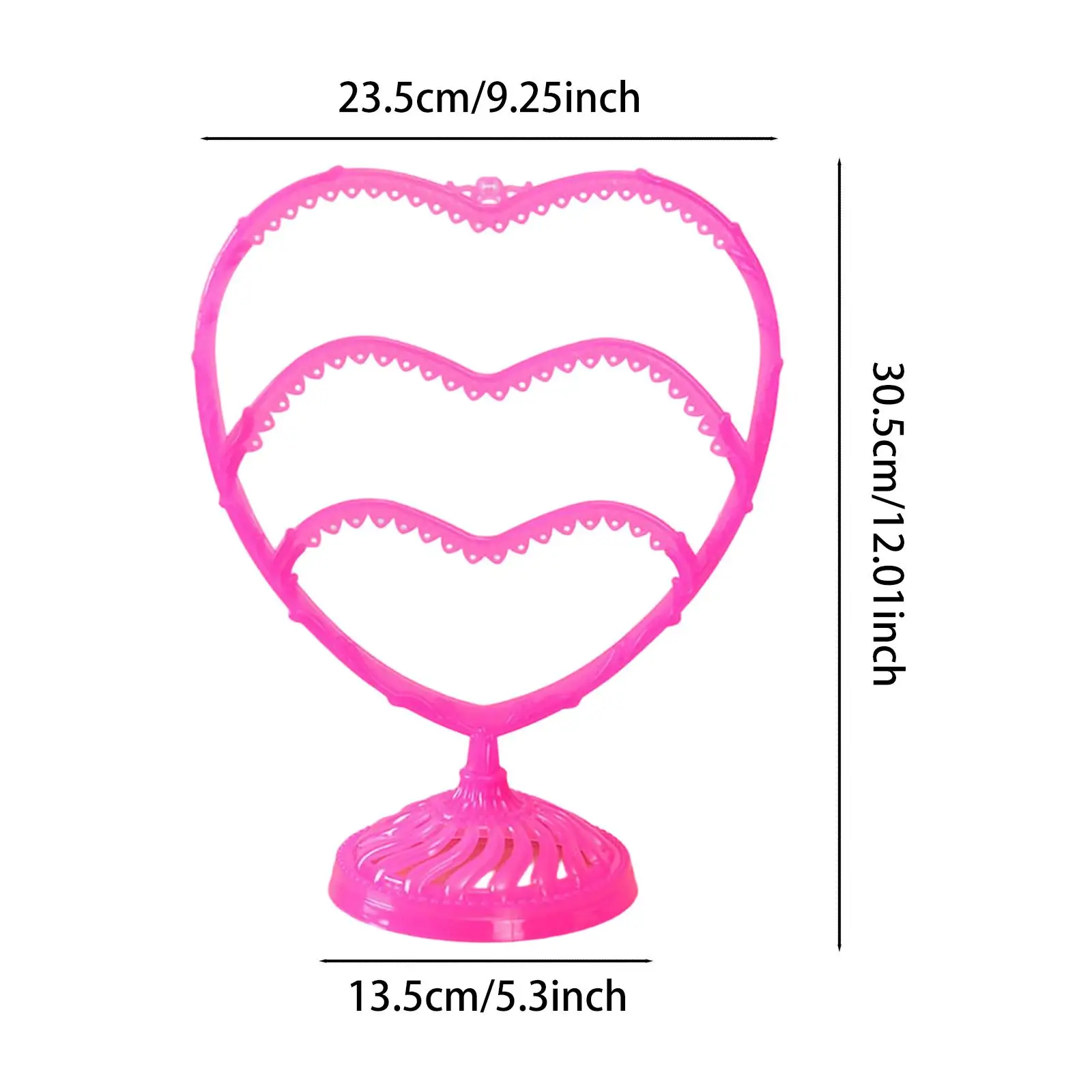 منظم تخزين حامل القرط على شكل قلب سهل الاستخدام للنساء والفتيات هدية جميلة حامل عرض القرط لمتجر المجوهرات المنزلي