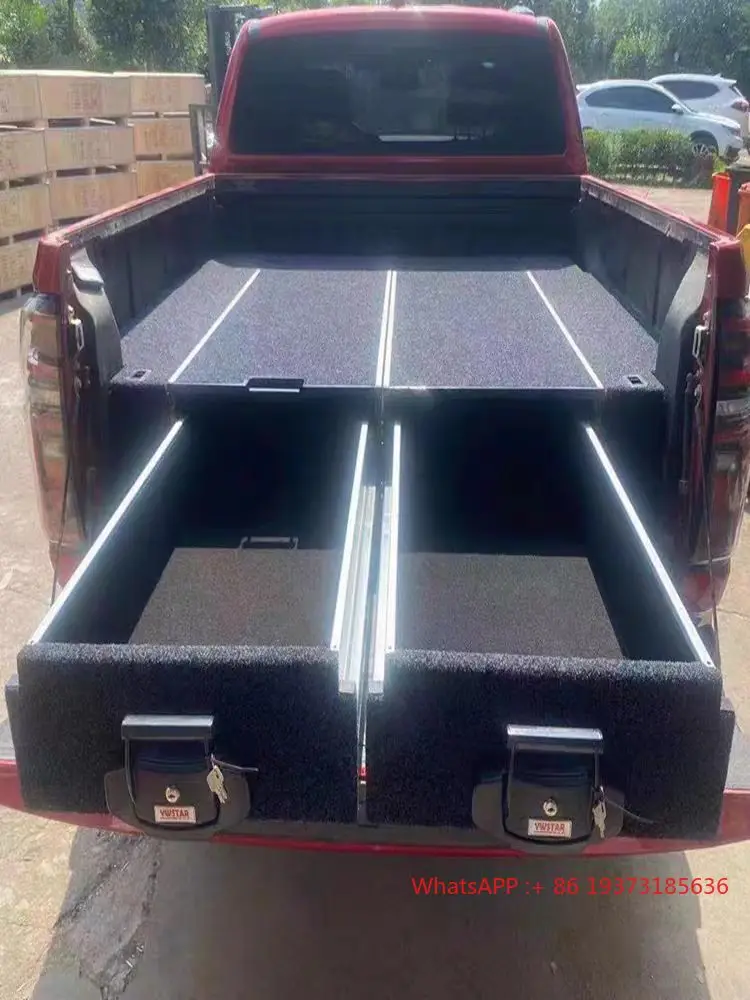 4x4 Aluminum Truck Drawer Tray Integrated Magic Box Cover for Pickup Car