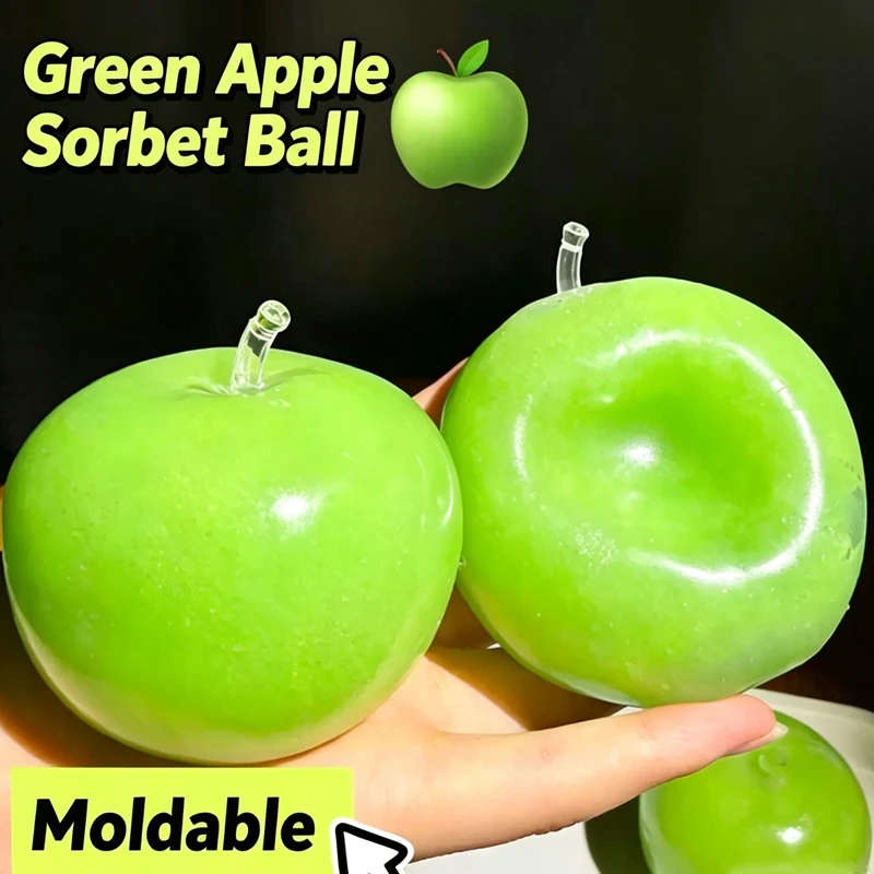 With Sound Green Apple Squeeze Toys Relieve Stress and Vent Anger Fidget Toys Plasticity SqueezetoysToRelieveStressforFriends