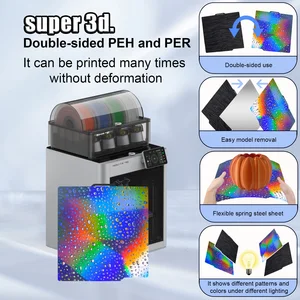 バンブラブビルドプレート257x257スプリングスチールシートPEO H1H PEYシートA1 X1C P1S BAMBU PEIビルドプレート3Dプリンター竹ラボプレート 10ベストセールスPEIベッド-6