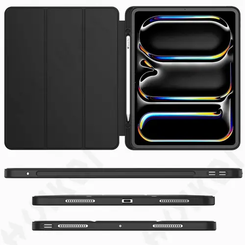 Imagen 2 del producto Funda para iPad Pro 11 13 Air 11 13 M5 M4 M3 Mini 2025 con portalápices cubierta protectora de 360 grados encendido automático