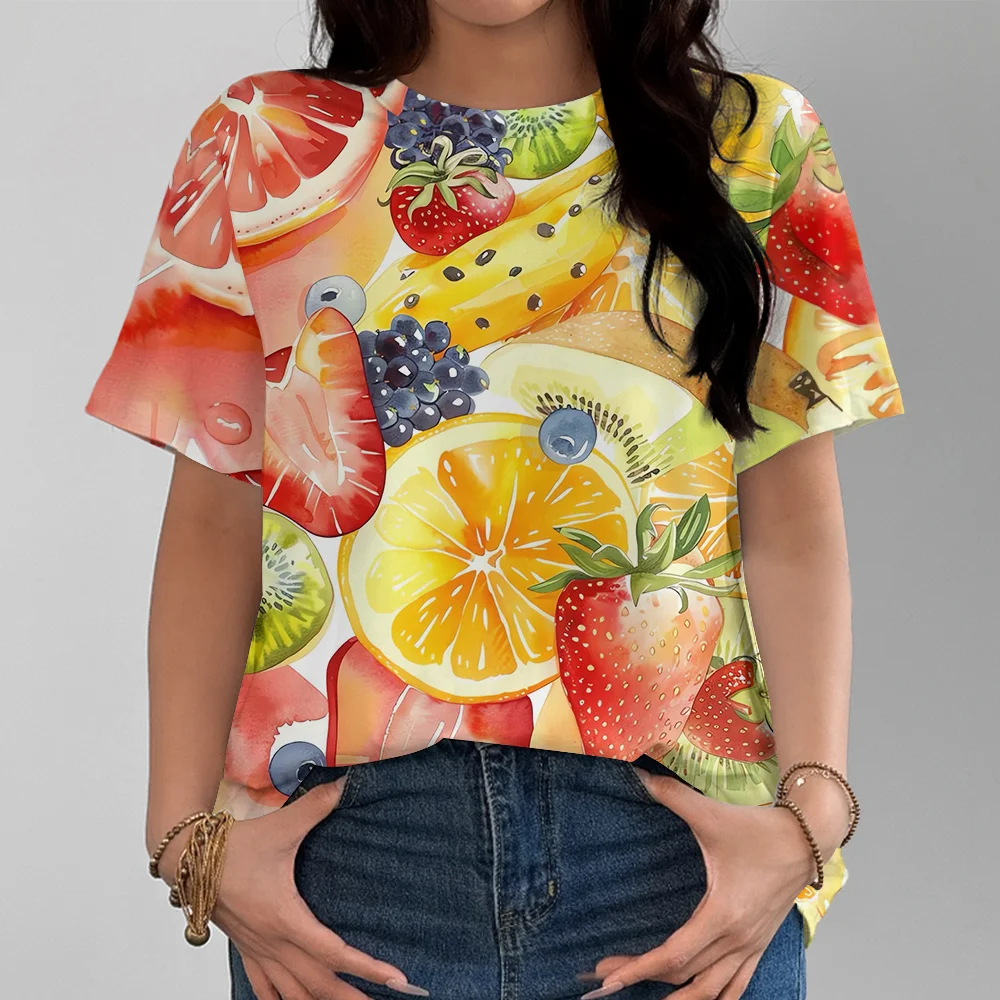 Taglie forti 1XL-5XL Top larghi da donna T-shirt tascabile a maniche corte con scollo a V casual da donna Primavera ed estate Nuovo stile