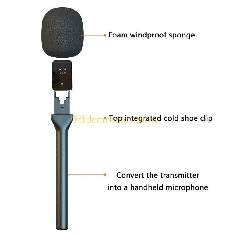 B03C MultiPurpose Plastic Interviews Mic Adapter Durability Plastic Body