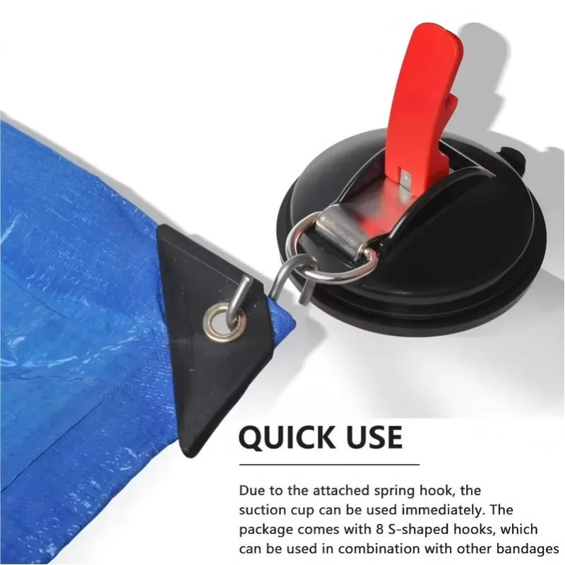 Set of 2 Heavy‑Duty Vacuum Suction Cup Anchors With Fixing Hooks for Car Bathroom Watch Straps Hanging Storage - view 5