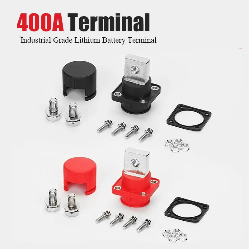 

400A High Current Terminal Block Full Copper Nickel Plated Lithium Battery Terminal Through Wall Energy Storage Connector