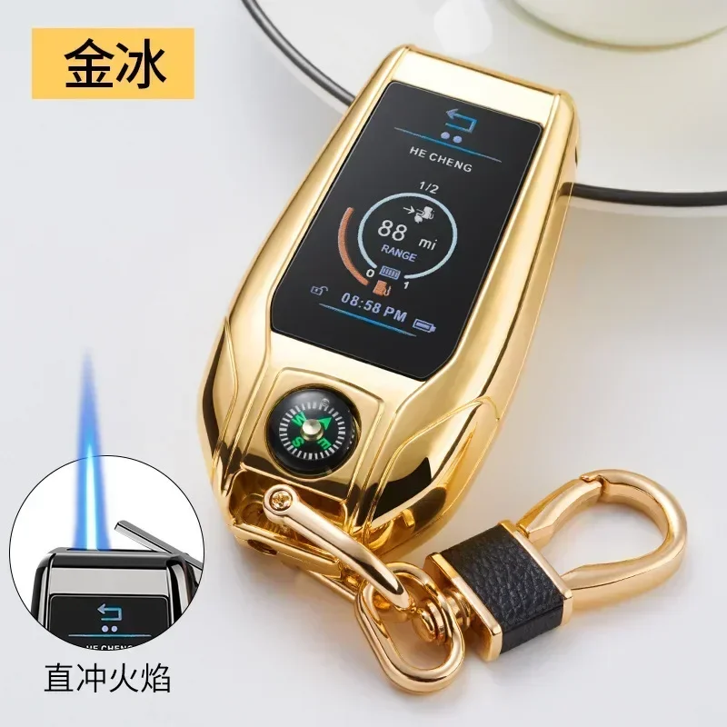 High End Keychain Windproof Lighter Cool Car Key Model Black Technology Multifunctional Igniter Gift Boyfriend A Trendy Look - Image 6