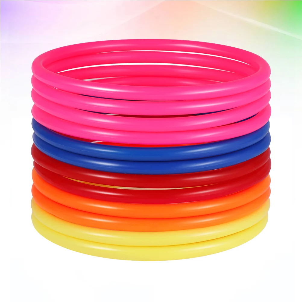 24pcs Interesting Toss Rings Throwing Toy Throwing Rings Toss Rings Game for Carnival Garden Backyard Outdoor (Random Color)