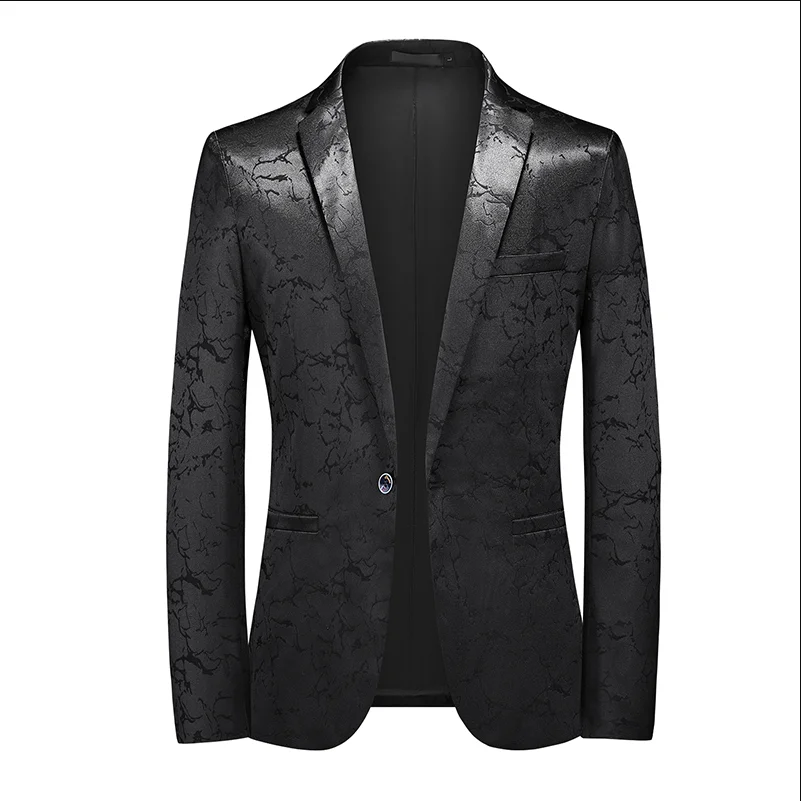 

New Men Business Social Suit Jacket Summer Men's Single breasted Thin Dress Male Jacquard Blazers Coats 22800334